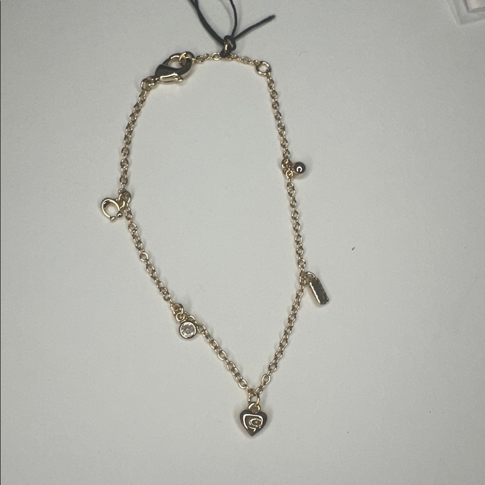 Coach Delicate Charm Bracelet in Gold NWT and Gift Bag - Picture 2 of 3